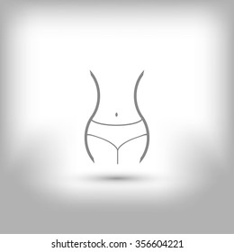 woman's waist icon