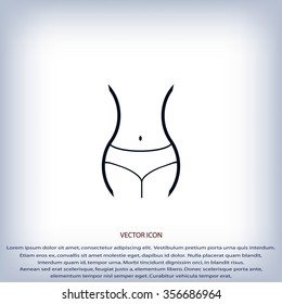 woman's waist icon