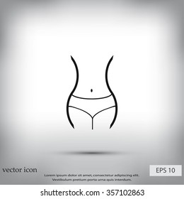 woman's waist icon