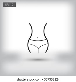 woman's waist icon