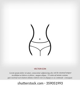 woman's waist icon