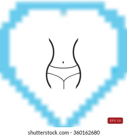 woman's waist icon