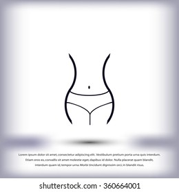 woman's waist icon