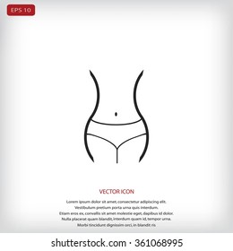 woman's waist icon