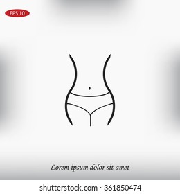 woman's waist icon