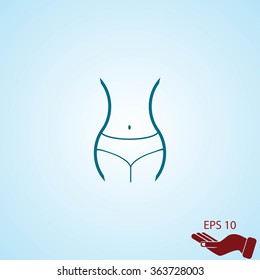 woman's waist icon
