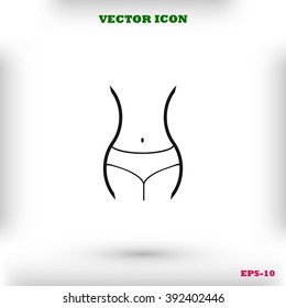 woman's waist icon