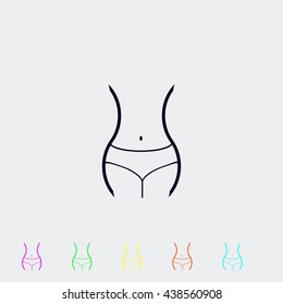woman's waist icon