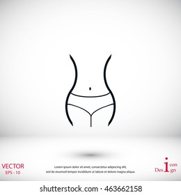 woman's waist icon