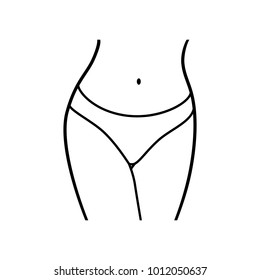 woman's waist icon, flat design best vector icon