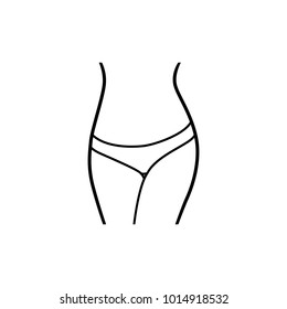 woman's waist icon, flat design best vector icon