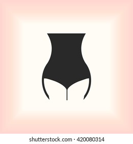woman's waist icon vector