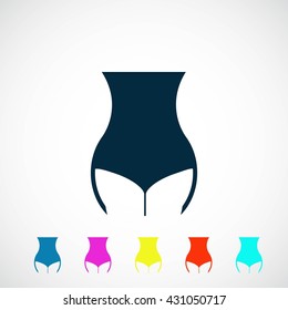 woman's waist icon vector