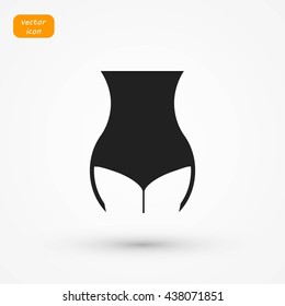 woman's waist icon vector