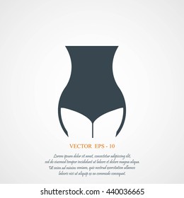 woman's waist icon vector