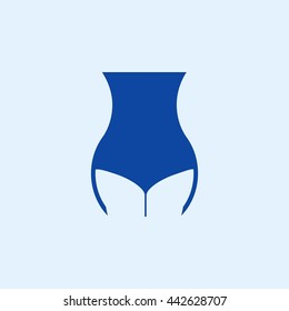 woman's waist icon vector