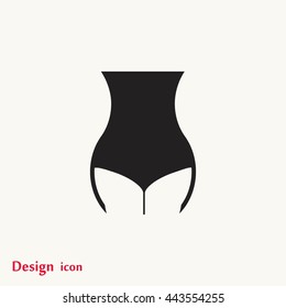 woman's waist icon vector