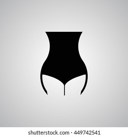 woman's waist icon vector