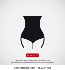 woman's waist icon vector