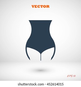 woman's waist icon vector