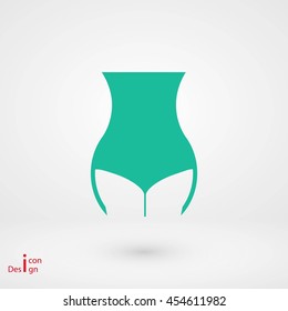 woman's waist icon vector