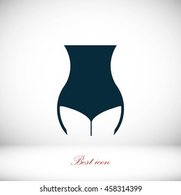 woman's waist icon vector