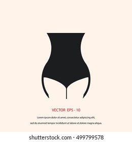 woman's waist icon vector, flat design best vector icon