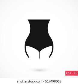  woman's waist icon vector, flat design best vector icon
