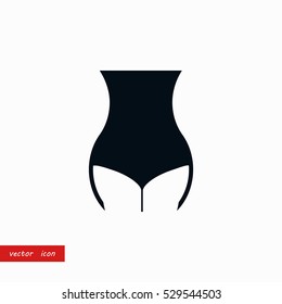  woman's waist icon vector, flat design best vector icon