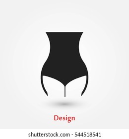  woman's waist icon vector, flat design best vector icon