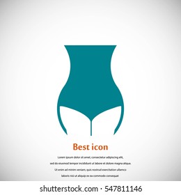  woman's waist icon vector, flat design best vector icon