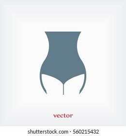  woman's waist icon vector, flat design best vector icon