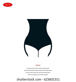  woman's waist icon vector, flat design best vector icon