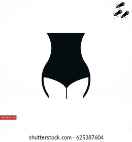  woman's waist icon vector, flat design best vector icon