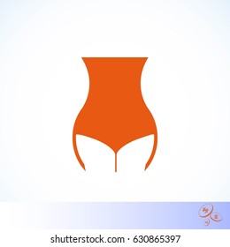  woman's waist icon vector, flat design best vector icon