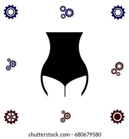  woman's waist icon vector, flat design best vector icon