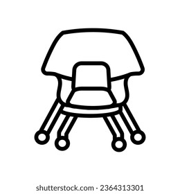 Womb Chair icon in vector. Logotype