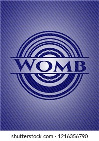 Womb emblem with jean texture