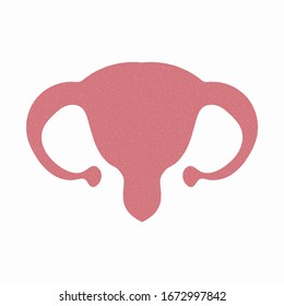 womb vector design. digital hand drawn style. grain texture
