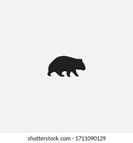 wombat graphic element Illustration template design