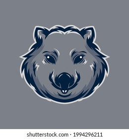 Wombat Head Character Logo Template