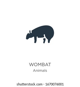 Wombat icon vector. Trendy flat wombat icon from animals collection isolated on white background. Vector illustration can be used for web and mobile graphic design, logo, eps10