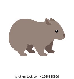 Wombat. Isolated Vector Illustration