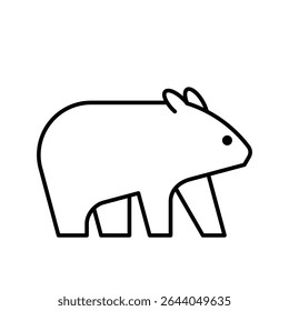 Wombat-Logo. Symboldesign. Vorlagenelemente