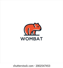 Wombat logo vector design template.