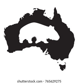 Wombat Silhouette Of An Australian Animal