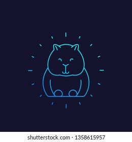 Wombat Vector Linear Icon