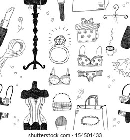 Women accessories seamless pattern