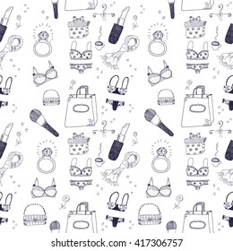Women accessories seamless pattern