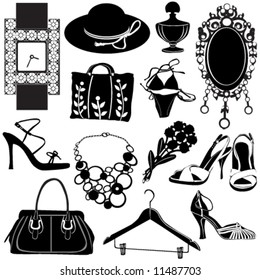 women accessories vector